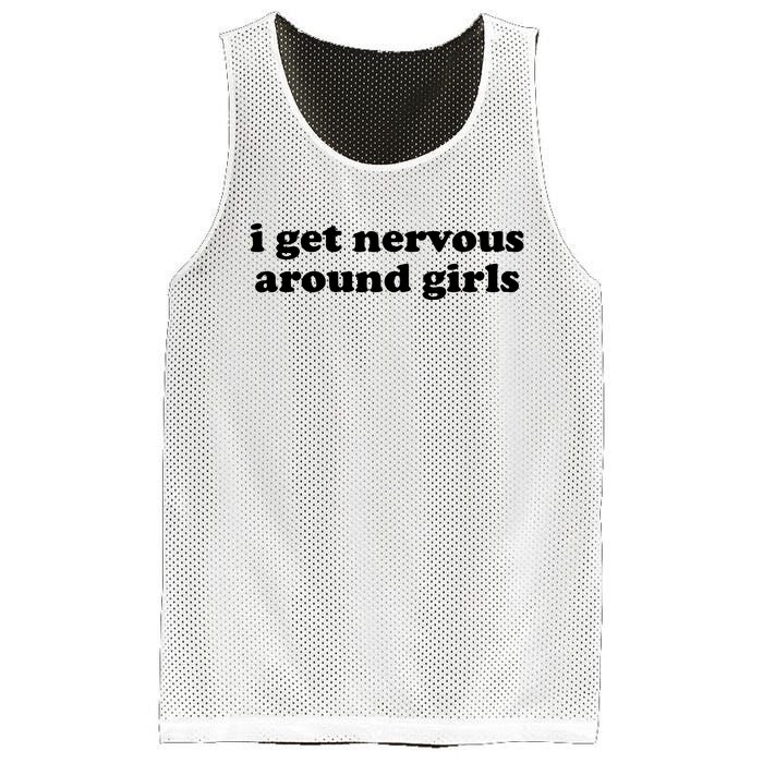 I Get Nervous Around Girl Mesh Reversible Basketball Jersey Tank