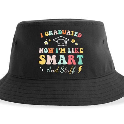 I graduated now I'm like smart and stuff Graduation Sustainable Bucket Hat
