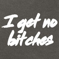 I Get No Bitches Funny Ironic Meme Trendy Quote Gift Cotton Canvas Backpack