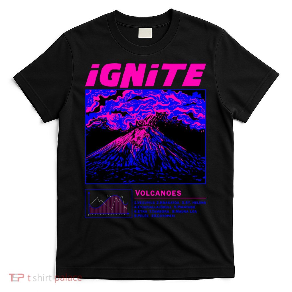 Ignite Volcano Illustration T-Shirt
