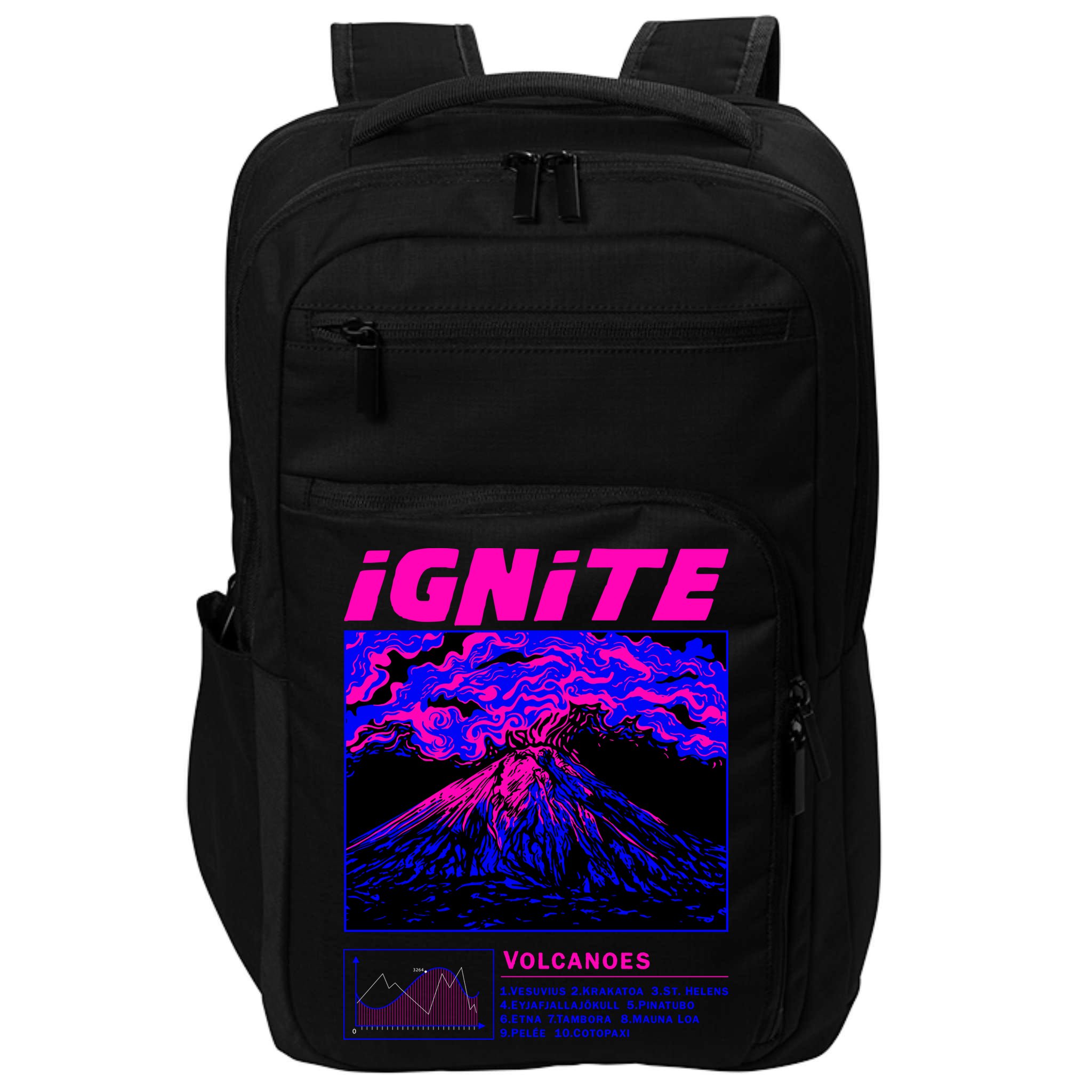Ignite Volcano Illustration Impact Tech Backpack