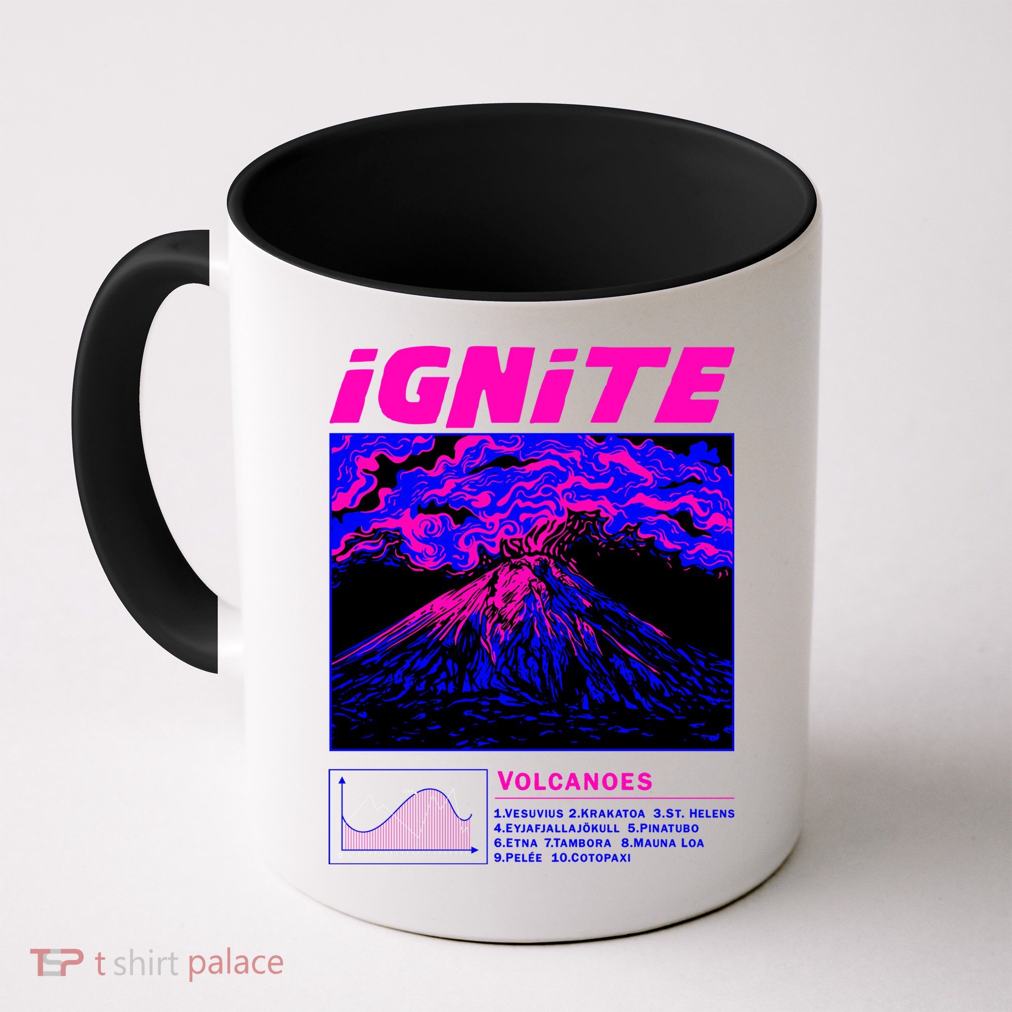 Ignite Volcano Illustration Mug
