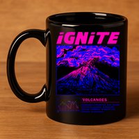 Ignite Volcano Illustration 11oz C Handle Ceramic Mug