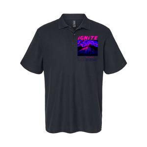 Ignite Volcano Illustration Softstyle Adult Sport Polo