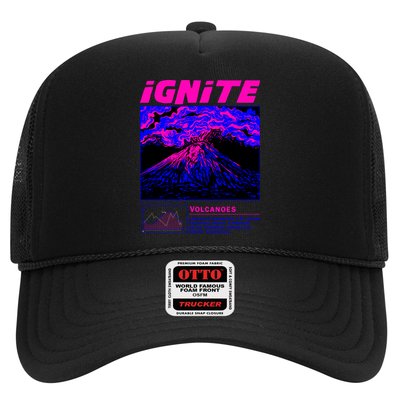 Ignite Volcano Illustration Trucker Hat