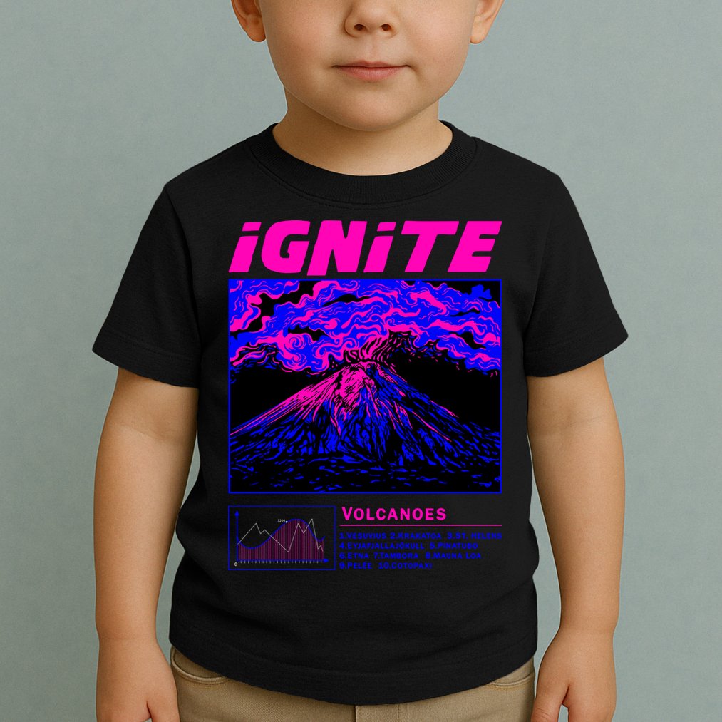 Ignite Volcano Illustration Toddler T-Shirt