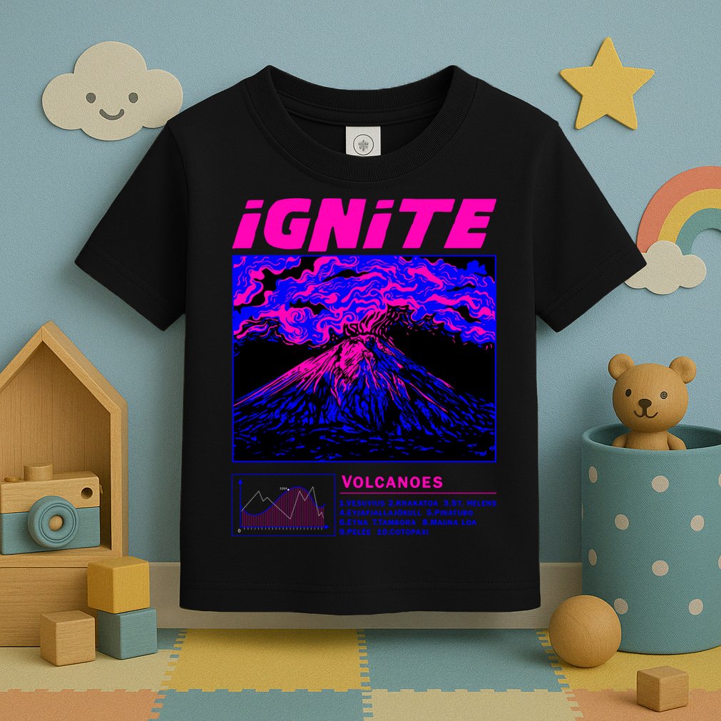 Ignite Volcano Illustration Toddler T-Shirt