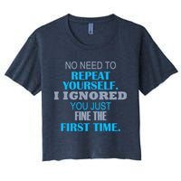 Ignored You Just Fine The First Time Crop Top