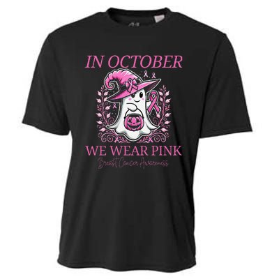 In Ghost October Breast Cancer Awareness Halloween Cooling Performance Crew T-Shirt