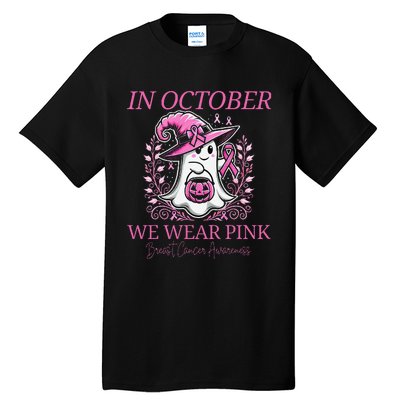 In Ghost October Breast Cancer Awareness Halloween Tall T-Shirt