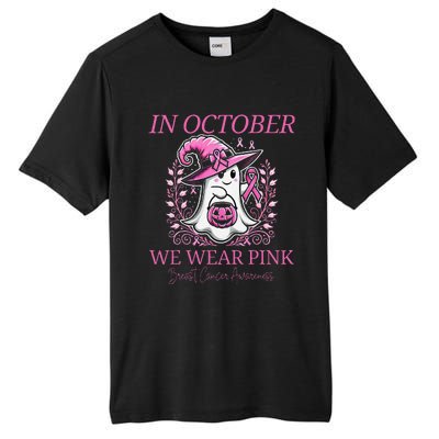 In Ghost October Breast Cancer Awareness Halloween Tall Fusion ChromaSoft Performance T-Shirt