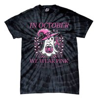 In Ghost October Breast Cancer Awareness Halloween Tie-Dye T-Shirt