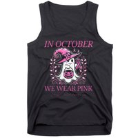 In Ghost October Breast Cancer Awareness Halloween Tank Top