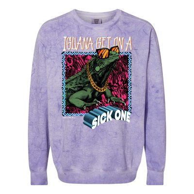 Iguana Get On A Sick One Colorblast Crewneck Sweatshirt