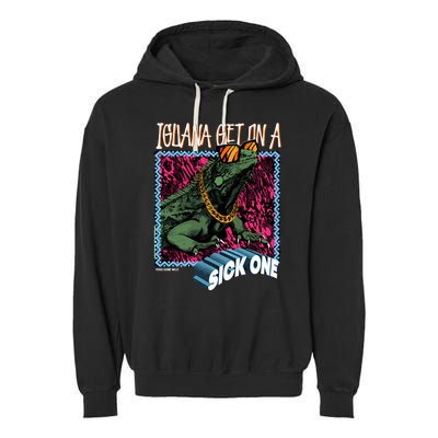 Iguana Get On A Sick One Garment-Dyed Fleece Hoodie