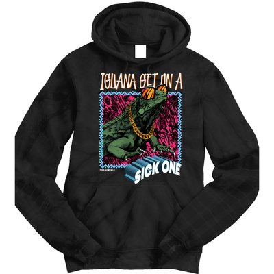 Iguana Get On A Sick One Tie Dye Hoodie