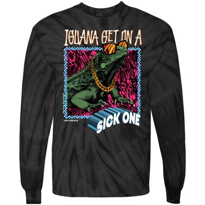 Iguana Get On A Sick One Tie-Dye Long Sleeve Shirt