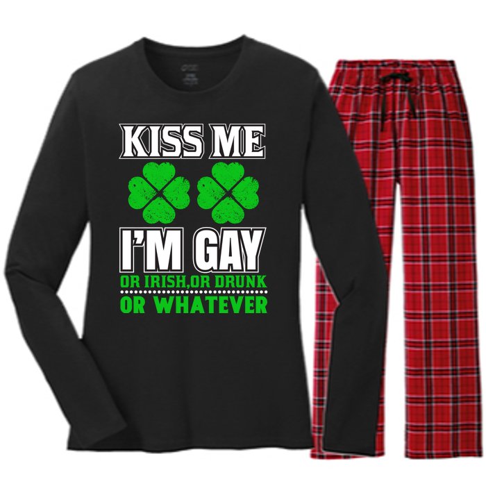 I'm Gay Or Irish Or Whatever Women's Long Sleeve Flannel Pajama Set 