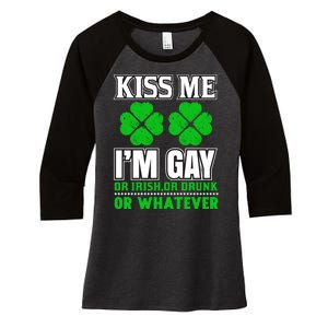 I'm Gay Or Irish Or Whatever Women's Tri-Blend 3/4-Sleeve Raglan Shirt