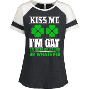 I'm Gay Or Irish Or Whatever Enza Ladies Jersey Colorblock Tee