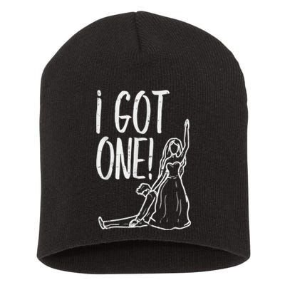 I Got One Funny Bride Bachelorette Wedding Just Married Short Acrylic Beanie