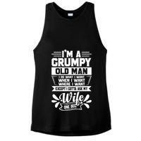 I'm Grumpy Old I Do What I Want When I Want Where I Want Gift Ladies PosiCharge Tri-Blend Wicking Tank