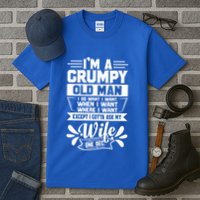 I'm Grumpy Old I Do What I Want When I Want Where I Want Gift Tall T-Shirt