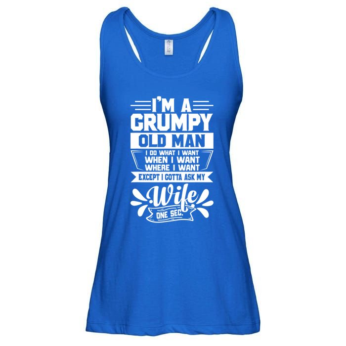 I'm Grumpy Old I Do What I Want When I Want Where I Want Gift Ladies Essential Flowy Tank