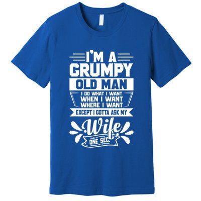 I'm Grumpy Old I Do What I Want When I Want Where I Want Gift Premium T-Shirt