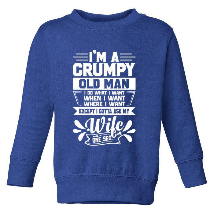 I'm Grumpy Old I Do What I Want When I Want Where I Want Gift Toddler Sweatshirt