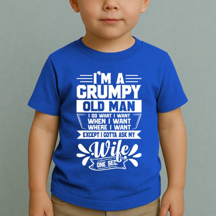 I'm Grumpy Old I Do What I Want When I Want Where I Want Gift Toddler T-Shirt