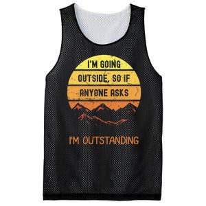 IM Going Outside So If Anyone Asks IM Outstanding Mesh Reversible Basketball Jersey Tank