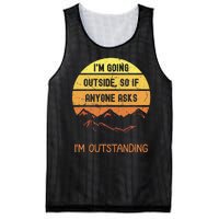 IM Going Outside So If Anyone Asks IM Outstanding Mesh Reversible Basketball Jersey Tank