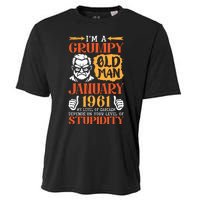 IM Grumpy Old Man January 1961 My Level Of Sarcasm On You Cooling Performance Crew T-Shirt