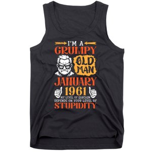 IM Grumpy Old Man January 1961 My Level Of Sarcasm On You Tank Top