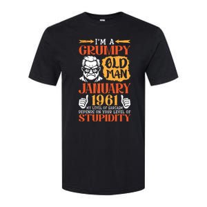 IM Grumpy Old Man January 1961 My Level Of Sarcasm On You Softstyle CVC T-Shirt