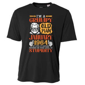 IM Grumpy Old Man January 1964 My Level Of Sarcasm On You Cooling Performance Crew T-Shirt