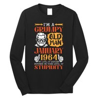 IM Grumpy Old Man January 1964 My Level Of Sarcasm On You Long Sleeve Shirt