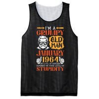 IM Grumpy Old Man January 1964 My Level Of Sarcasm On You Mesh Reversible Basketball Jersey Tank