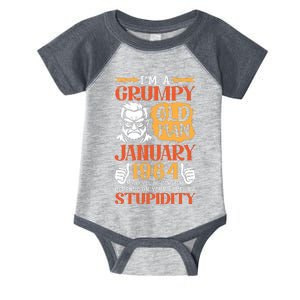 IM Grumpy Old Man January 1964 My Level Of Sarcasm On You Infant Baby Jersey Bodysuit