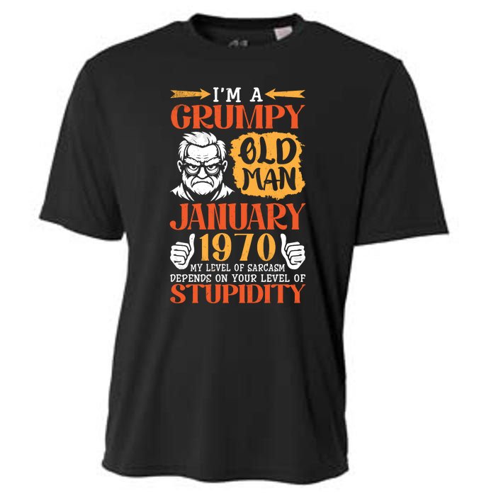 IM Grumpy Old Man January 1970 My Level Of Sarcasm On You Cooling Performance Crew T-Shirt