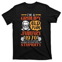 IM Grumpy Old Man January 1970 My Level Of Sarcasm On You T-Shirt