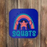 Ironic Gym Powerlifter Life With Squats Cool Gift Coaster