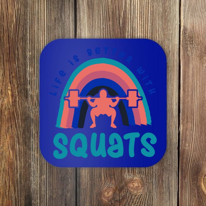 Ironic Gym Powerlifter Life With Squats Cool Gift Coaster