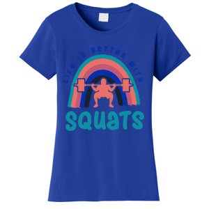 Ironic Gym Powerlifter Life With Squats Cool Gift Women's T-Shirt