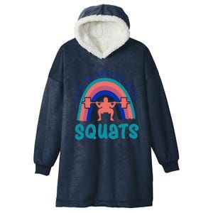 Ironic Gym Powerlifter Life With Squats Cool Gift Hooded Wearable Blanket