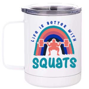 Ironic Gym Powerlifter Life With Squats Cool Gift 12 oz Stainless Steel Tumbler Cup