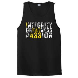 Integrity Greatness Passion Funny PosiCharge Competitor Tank