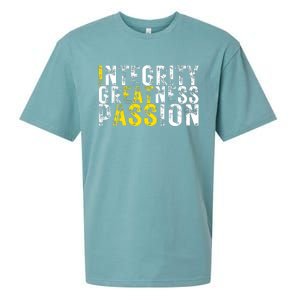 Integrity Greatness Passion Funny Sueded Cloud Jersey T-Shirt