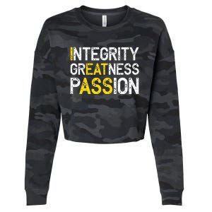 Integrity Greatness Passion Cropped Pullover Crew